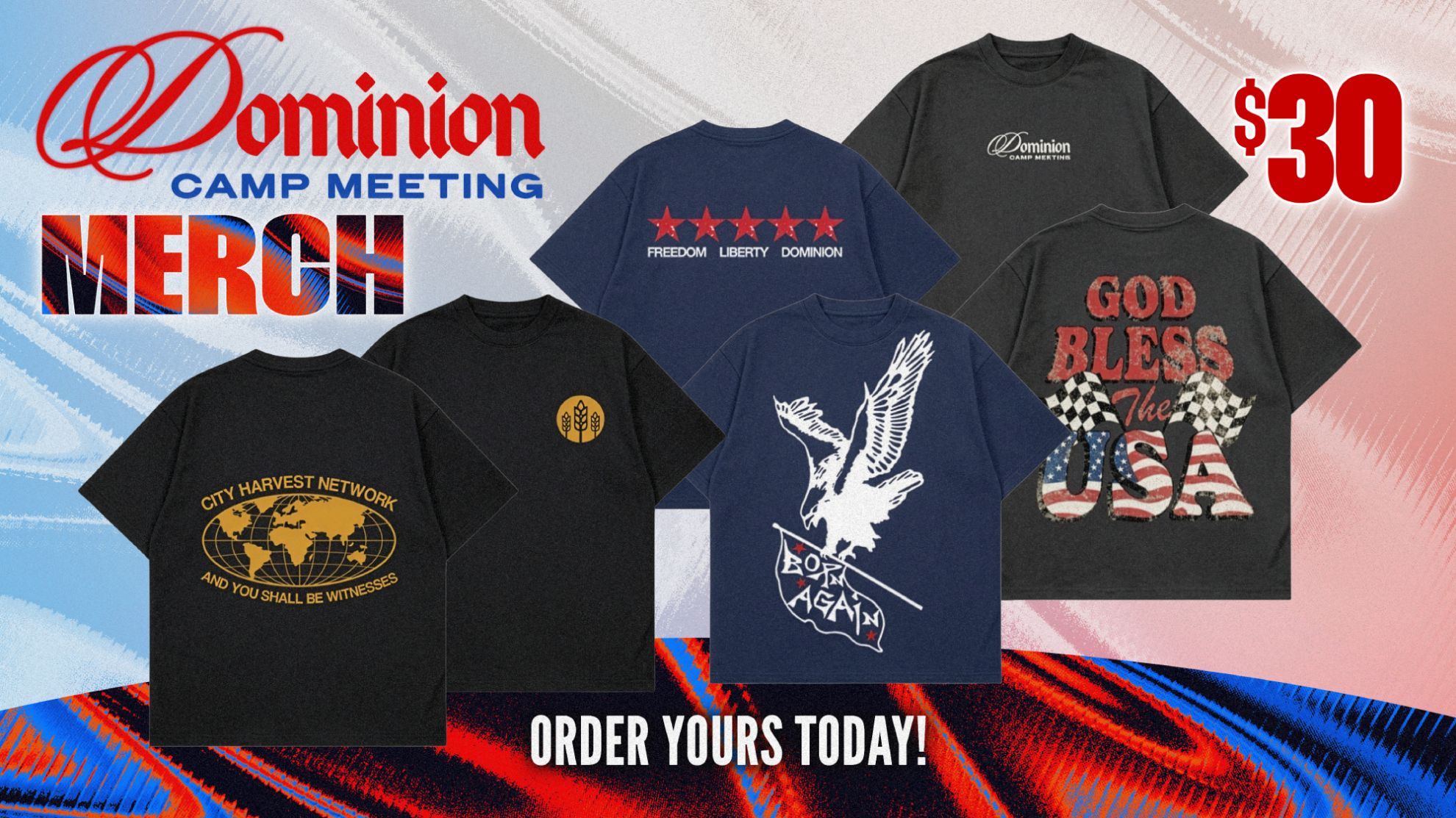 Dominion Camp Meeting Merch $30 Order Yours Today!